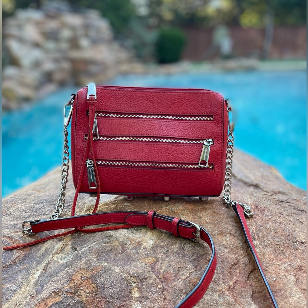 Rebecca Minkoff Mini 5 Zip Crossbody in Scarlet